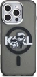 Etui plecki Karl Lagerfeld IML Glitter Karl & Choupette Sketch Logo MagSafe do Apple iPhone 16 Pro Black (KLHMP16LHGKCGKBK) - obraz 3