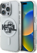 Etui plecki Karl Lagerfeld IML Glitter Karl & Choupette Sketch Logo MagSafe do Apple iPhone 16 Pro Max Transparent (KLHMP16XHGKCGKBT) - obraz 1
