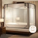 Сетка FUANNA Home москитная с 3 дверьми для кровати, 1.5x2м, светло-кофейная - изображение 4