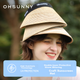 Жіночий весняно-літній широкий козирок сонцезахисний капелюх OhSunny із захистом від сонця, солом'яний капелюх, відкритий, весняно-літній, сонцезахисний капелюх SLH5M228T, колір шовковий туман, кава, M - изображение 4