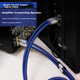Кабель YYTCG G2 2xRCA - 2xRCA, монокристаллическая медь 6N, 1 м, Black/Blue - изображение 6