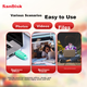 Флеш-накопичувач SanDisk 128 ГБ USB 3.2 CZ550 Green із безпечним шифруванням для відновлення даних для навчання, офісної роботи, торгів, компактний портативний автомобільний флеш-накопичувач великої ємності - зображення 8
