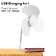 Вентилятор Mini Fan F017 с гибким шнуром, питание от USB (18 см), белый (0075) - зображення 3