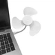 Вентилятор Mini Fan F017 с гибким шнуром, питание от USB (18 см), белый (0075) - зображення 5