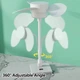 Вентилятор Mini Fan F017 с гибким шнуром, питание от USB (18 см), белый (0075) - зображення 6