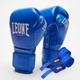 Боксерские перчатки Leone GN111 THE GREATEST Blue 16 унций (бинты 4 м. в комплекте) - изображение 1