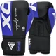 Боксерські рукавиці RDX F4 Boxing Sparring сині/чорні 10 унцій (BGR-F4U-10OZ) - зображення 2