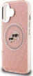 Etui plecki Karl Lagerfeld IML Glitter Karl & Choupette Heads Logo MagSafe do Apple iPhone 16 Pink (KLHMP16SHMKBKCHP) - obraz 5