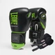Боксерские перчатки Leone GN115 PROFESSIONAL 2 Black 10 унций (бинты 4 м. в комплекте) - изображение 1
