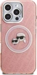Etui plecki Karl Lagerfeld IML Glitter Karl & Choupette Heads Logo MagSafe do Apple iPhone 16 Pro Max Pink (KLHMP16XHMKBKCHP) - obraz 3