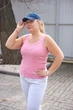 Жіноча літня майка рубчик великих розмірів приталена Aksan 26.2317 OneSize 46(L)-52(3XL) Рожевий - зображення 3