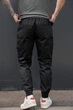 Чоловічі Трикотажні Штани Карго Without Bayraktar27 4XL Black - зображення 5