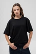 Жіноча Бавовняна Оверсайз Футболка Without Greatest 2XL/3XL Чорна - зображення 1