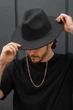 Чоловічий Капелюх Without Fedora З Ланцюжком Black - зображення 1