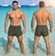 Мужские шорты для плавания 2-в-1 AQUA MOTION с внутренними тайтсами и эластичным поясом (5XL, зеленый) - изображение 4