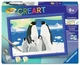 Картина за номерами Сім'я пінгвінів Ravensburger CreArt 24×18 см з рамкою 15 акрилових фарб від 9 років (SKU-280) - зображення 1