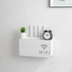 Поличка органайзер для Wi-Fi роутера настінний бокс тримач Router Storage Box White - изображение 5