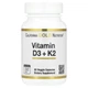 Вітаміни D3 та K2 California Gold Nutrition (Vitamin D3+K2) 5000 МО/120 мкг 60 капсул (CGN-02332) - изображение 1