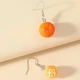 Сережки біжутерні Мадаринки 3,5*1,5см сріблясті - зображення 2