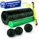 Масажний набір PowerPlay PP_4015 EPP Foam Roller Set 4in1 (2-ва роли + 2-ва м'ячі) Чорно-зелений - изображение 1