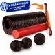 Масажний набір PowerPlay PP_4015 EPP Foam Roller Set 4in1 (2-ва роли + 2-ва м'ячі) Чорно-червоний - изображение 1