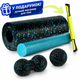 Масажний набір PowerPlay PP_4015 EPP Foam Roller Set 4in1 (2-ва роли + 2-ва м'ячі) Чорно-бірюзовий - изображение 1