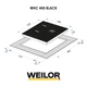 Поверхня склокерамічна WEILOR WHC 445 BLACK - изображение 2