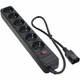 Мережевий фільтр живлення Patron 0.5 m3*1mm2 (SP-1062U) 6 розеток BLACK (EXT-PN-SP-1062U) - изображение 1