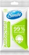 Упаковка влажных салфеток Smile Antibacterial Лайм-мята с витаминами 3 пачки по 15 шт (42504732) - изображение 2