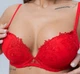 Комплект белья: бюстгальтер push-up и бразилианы 9451 Balaloum красный 80B/L - изображение 4