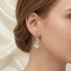 Сережки "Каскад" з перлинами та фіанітами, позолота Xuping покриття 18к - зображення 1