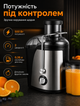 Соковыжималка электрическая бытовая для яблок овощей фруктов цитрусовых 500 Вт 0.35 л с регулировкой скоростей из нержавеющей стали - изображение 2
