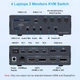 KVM-переключатель 2 монитора 4 компьютерная док-станция 4K60Hz - изображение 3