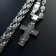 Серебряная цепочка с крестиком Meridian 925 пробы 5136+Кр0212 - изображение 2