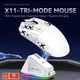 Мышь Attack Shark X11 игровая беспроводная White Белая | (Bluetooth/2.4G/Type-С) С Грипсами - изображение 2
