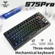Бездротова механічна клавіатура AULA S75 Pro Black Gradient | 75% | RGB Tri-Mode (Bluetooth / 2.4 ГГц / USB-С) - зображення 3