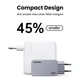 Зарядний пристрій Ugreen 3xUSB 100W (2xUSB-C+USB-A) Gan Nexode Pro X757 (25874) - зображення 2