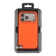 Чохол Premium Kajsa Glamorous Collection Pyramid Pattern with MagSafe для iPhone 17 Pro Orange Plus O-Ring - изображение 2