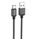 Кабель Borofone BX87 USB - Type-C PD 60W (3A) 1м нейлоновый с быстрой зарядкой Black - изображение 1