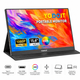 Портативный монитор Yodoit 15.6" IPS Full HD Сенсорный мобильный второй экран Type-C Mini HDMI Smart Cover Черный - изображение 1