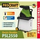 Подрібнювач гілок Procraft PSL2550, 2500 Вт, контейнер 60 л, максимальний діаметр гілок 45 мм - изображение 1