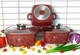 Набір каструль Higher Kitchen HK-302 2.7 л 4.5 л 6.7 л червоний - изображение 5