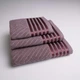 Набір махрових рушників SOFT 3шт GM Textile 40х70см, 50х90см, 70х140см 500г/м2 (Виноградний) - зображення 1