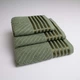 Набір махрових рушників SOFT 3шт GM Textile 40х70см, 50х90см, 70х140см 500г/м2 (Хакі) - зображення 1
