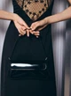 Женская маленькая лаковая сумка в стиле Zara багет черная через плечо - изображение 6