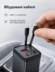 Автомобильный FM-трансмиттер 4 в 1 с Bluetooth для авто с встроенными кабелями USB Type-C Lightning 120 Вт быстрая зарядка и hands-free питание от прикуривателя 12–24 В - изображение 2