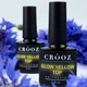 Топ для гель лака светящийся в темноте Crooz Glow Yellow Top 8 мл (Желтый) - изображение 4