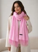 Осенний шарф-палантин Cashmere 200*70 см розовый - изображение 1