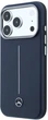 Чохол для смартфона Mercedes-Benz Leather Semi Wrap Iconic Line MagSafe для Apple iPhone 17 Pro Max Navy Blue (3666339617820) - зображення 3