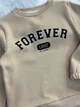 Кофта бежева дитяча оверсайз "Forever" з тринитки на байці для дівчинки 11 років, зріст 146 - изображение 4